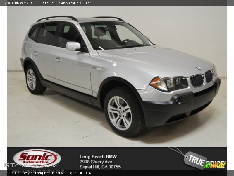 Titanium Silver Metallic / Black 2004 BMW X3 3.0i