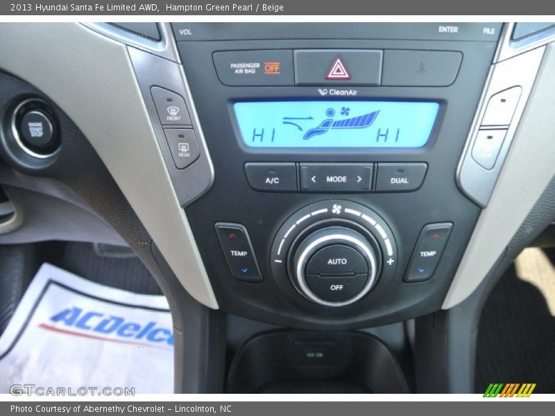 Hampton Green Pearl / Beige 2013 Hyundai Santa Fe Limited AWD
