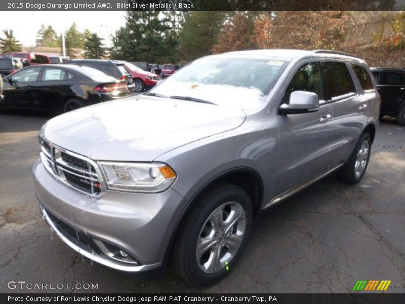 Billet Silver Metallic / Black 2015 Dodge Durango Limited AWD