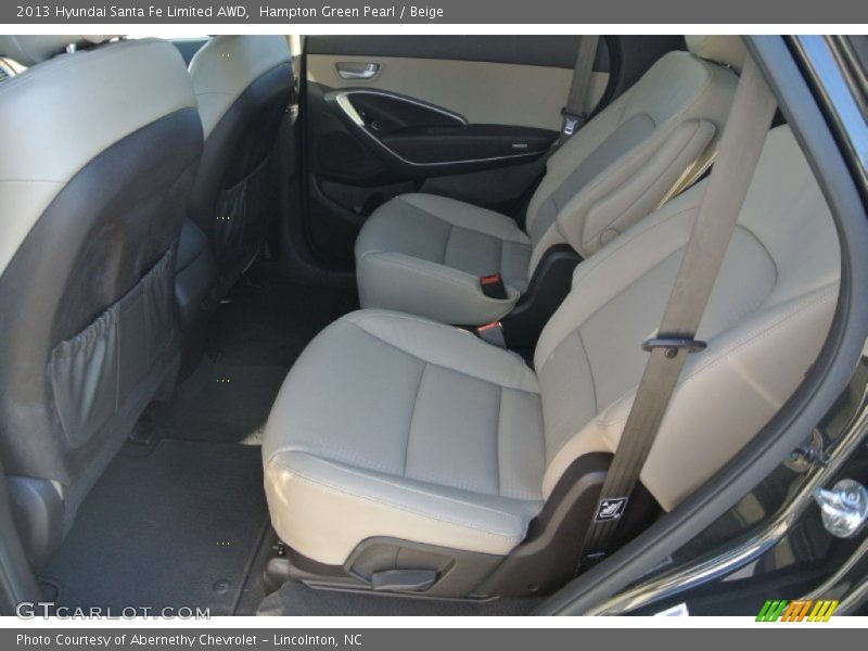 Hampton Green Pearl / Beige 2013 Hyundai Santa Fe Limited AWD