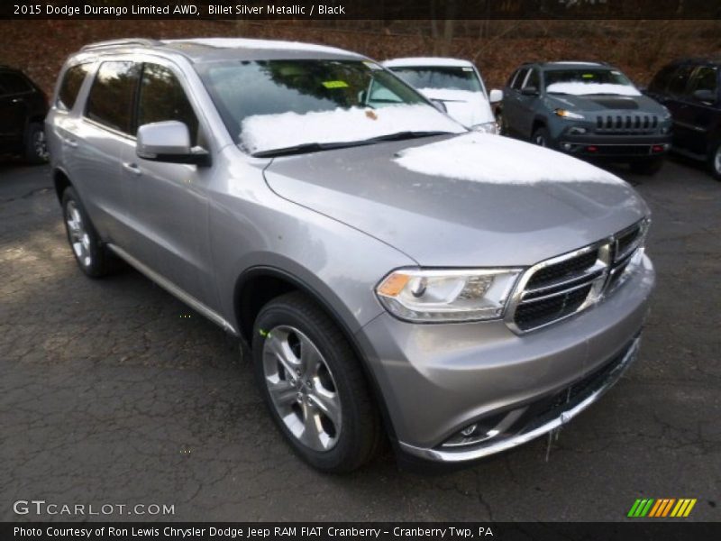 Billet Silver Metallic / Black 2015 Dodge Durango Limited AWD