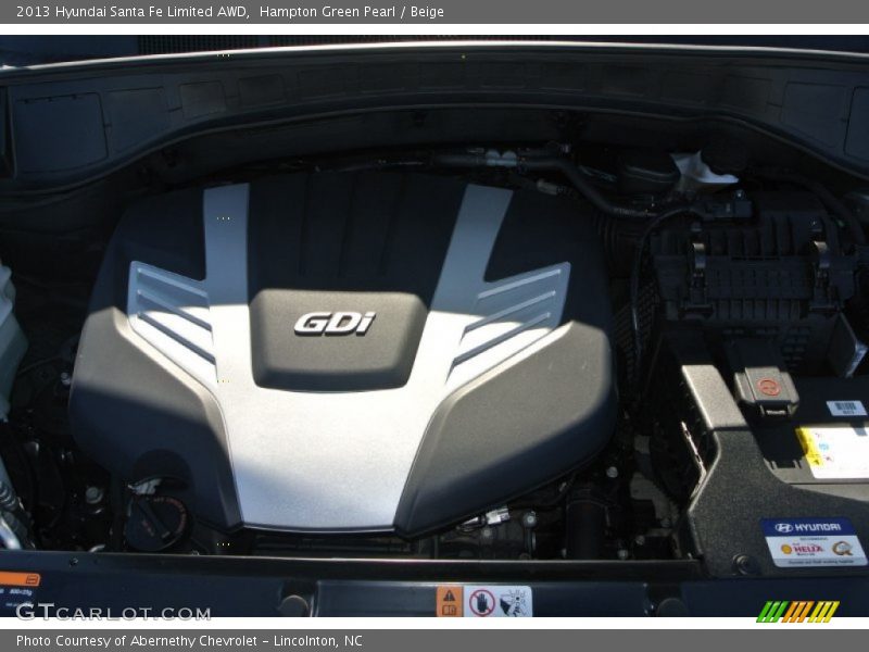 Hampton Green Pearl / Beige 2013 Hyundai Santa Fe Limited AWD
