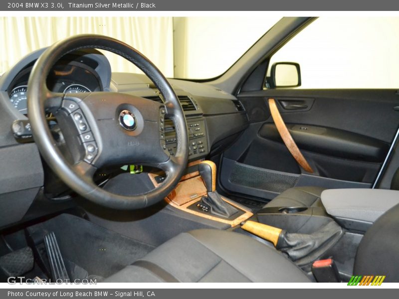 Titanium Silver Metallic / Black 2004 BMW X3 3.0i