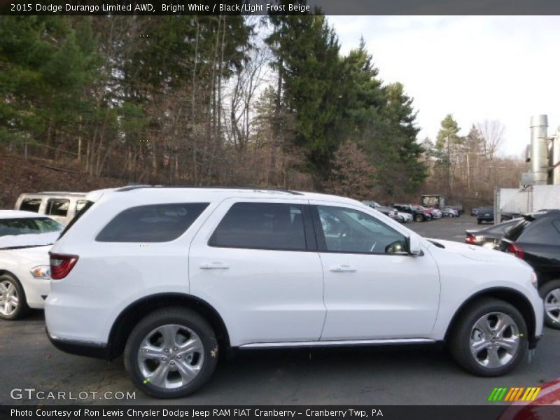 Bright White / Black/Light Frost Beige 2015 Dodge Durango Limited AWD