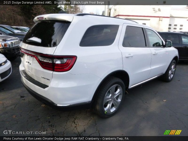 Bright White / Black/Light Frost Beige 2015 Dodge Durango Limited AWD