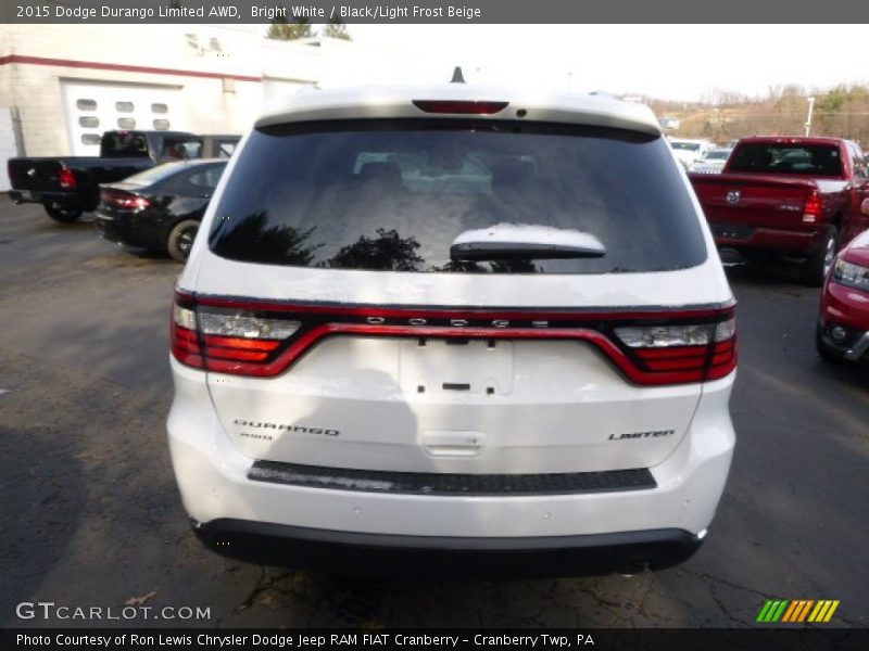 Bright White / Black/Light Frost Beige 2015 Dodge Durango Limited AWD