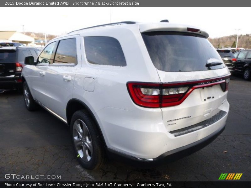Bright White / Black/Light Frost Beige 2015 Dodge Durango Limited AWD