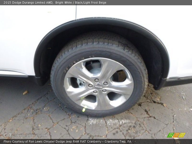 Bright White / Black/Light Frost Beige 2015 Dodge Durango Limited AWD