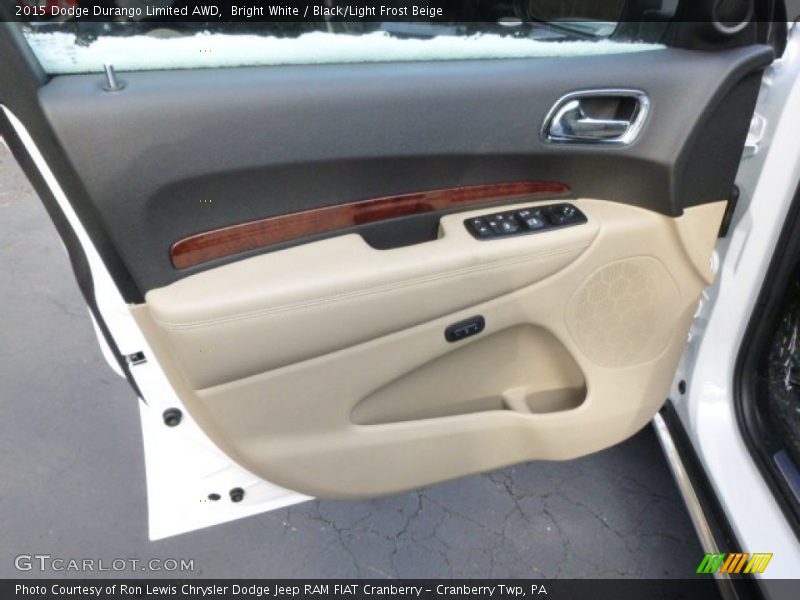 Bright White / Black/Light Frost Beige 2015 Dodge Durango Limited AWD
