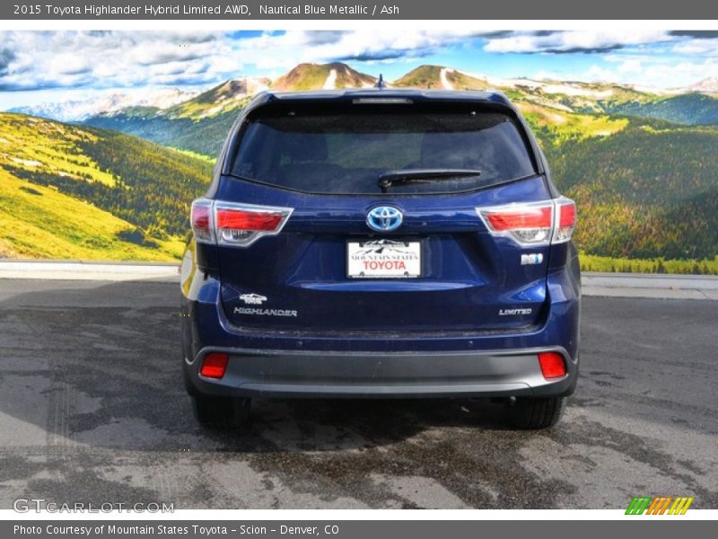 Nautical Blue Metallic / Ash 2015 Toyota Highlander Hybrid Limited AWD