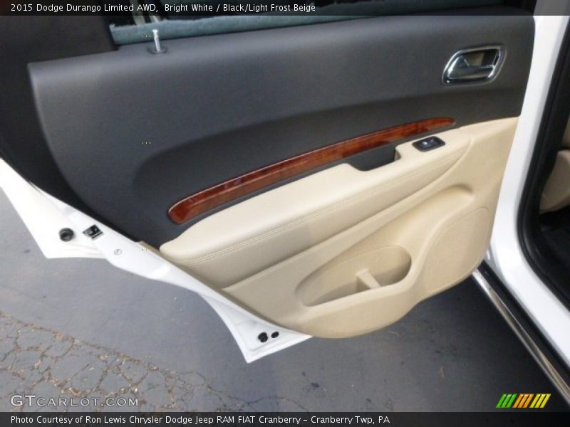 Bright White / Black/Light Frost Beige 2015 Dodge Durango Limited AWD