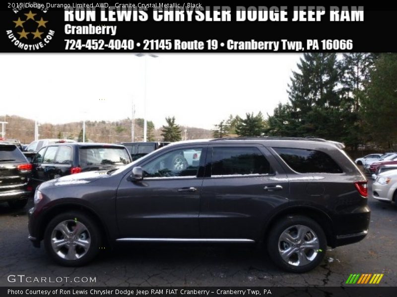 Granite Crystal Metallic / Black 2015 Dodge Durango Limited AWD