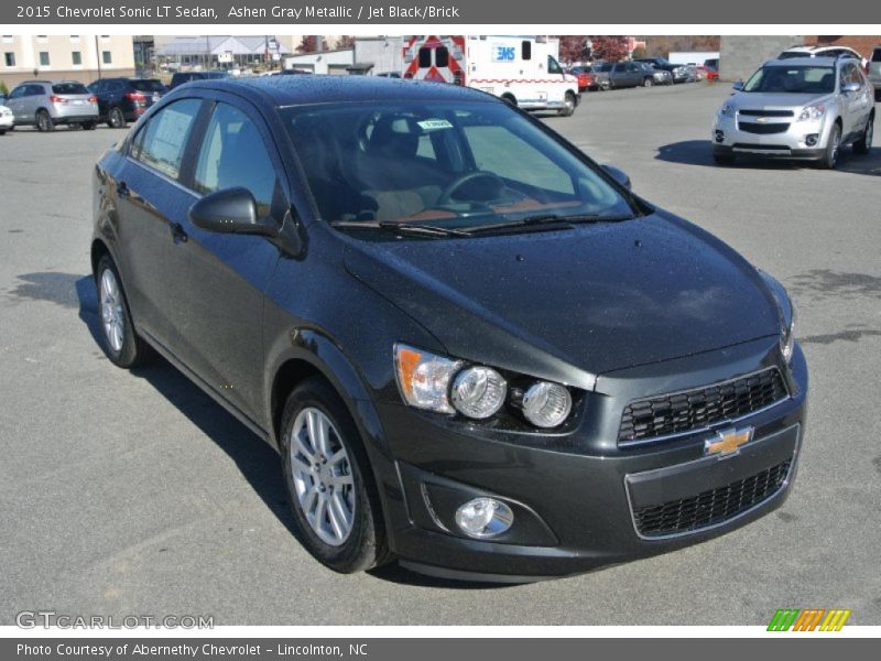 Ashen Gray Metallic / Jet Black/Brick 2015 Chevrolet Sonic LT Sedan