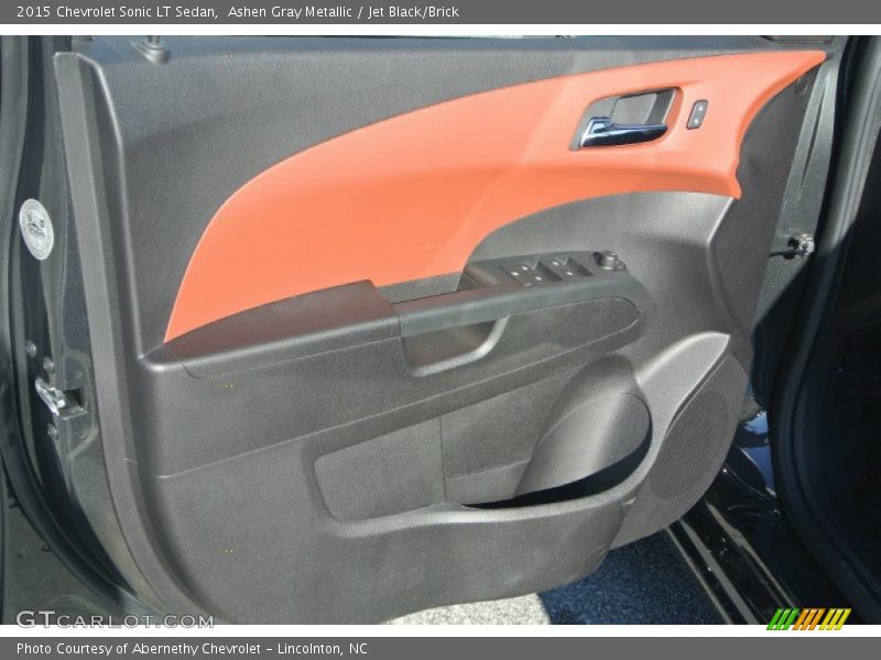 Ashen Gray Metallic / Jet Black/Brick 2015 Chevrolet Sonic LT Sedan