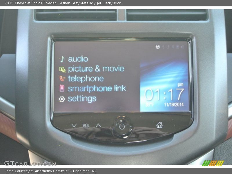 Ashen Gray Metallic / Jet Black/Brick 2015 Chevrolet Sonic LT Sedan