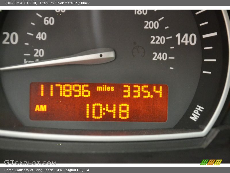 Titanium Silver Metallic / Black 2004 BMW X3 3.0i