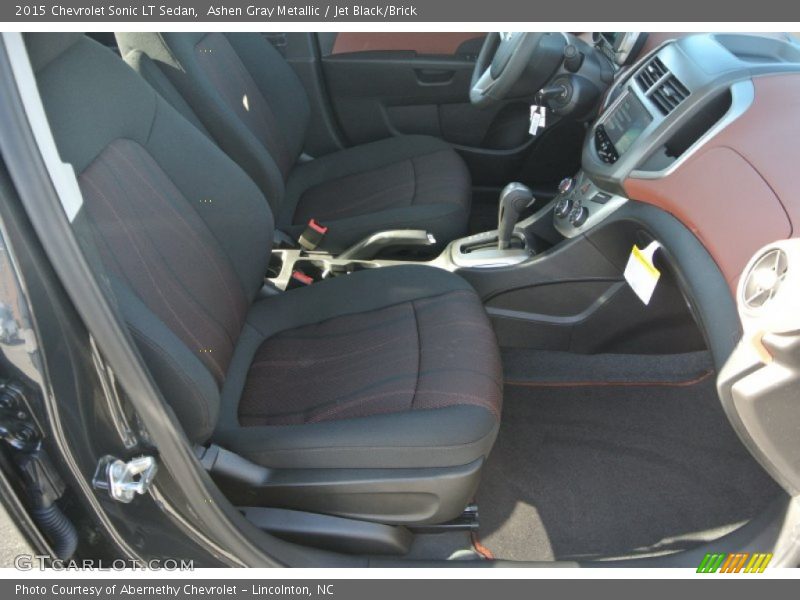 Ashen Gray Metallic / Jet Black/Brick 2015 Chevrolet Sonic LT Sedan