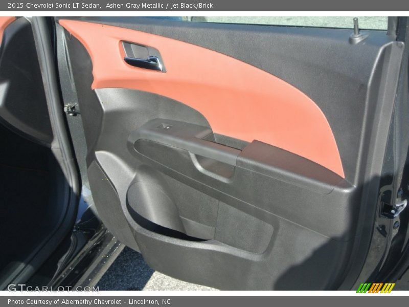 Ashen Gray Metallic / Jet Black/Brick 2015 Chevrolet Sonic LT Sedan