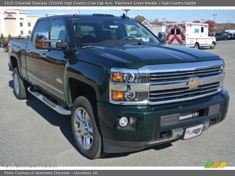 Rainforest Green Metallic / High Country Saddle 2015 Chevrolet Silverado 2500HD High Country Crew Cab 4x4