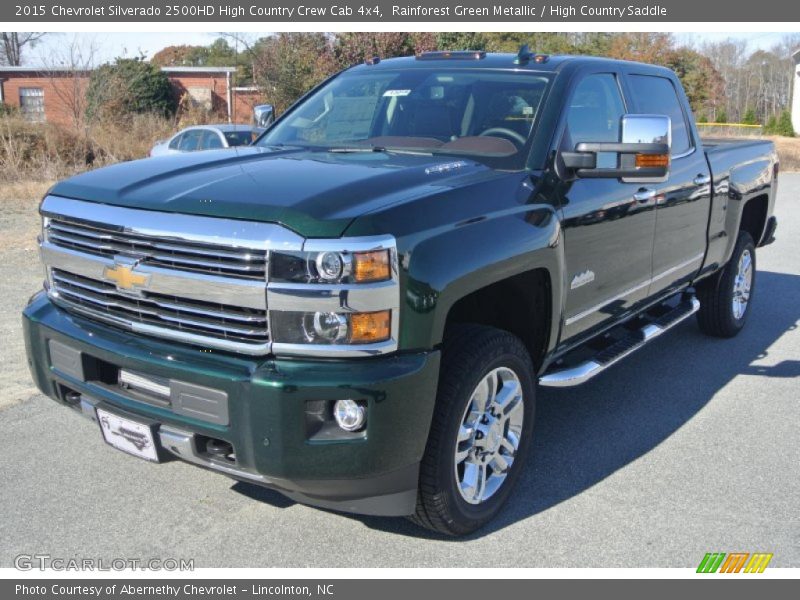 Rainforest Green Metallic / High Country Saddle 2015 Chevrolet Silverado 2500HD High Country Crew Cab 4x4