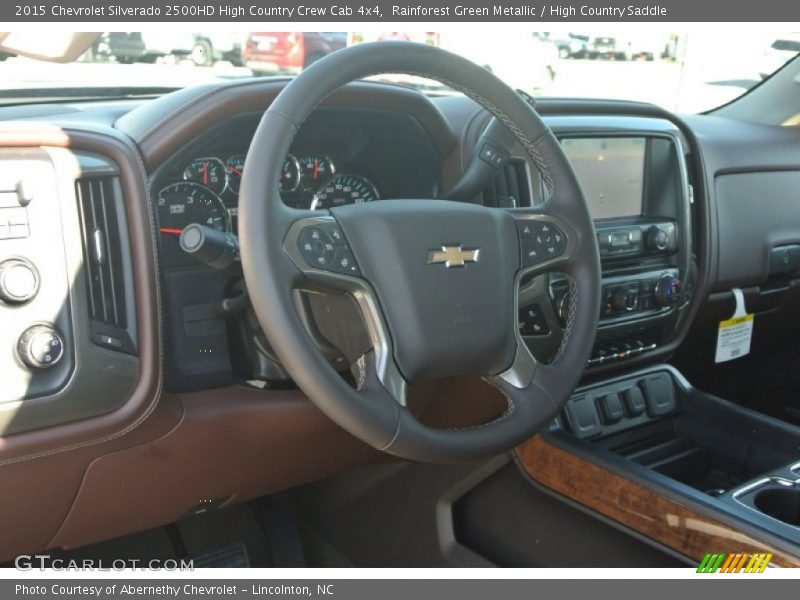 Rainforest Green Metallic / High Country Saddle 2015 Chevrolet Silverado 2500HD High Country Crew Cab 4x4