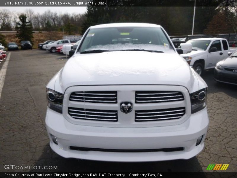 Bright White / Black 2015 Ram 1500 Sport Quad Cab 4x4