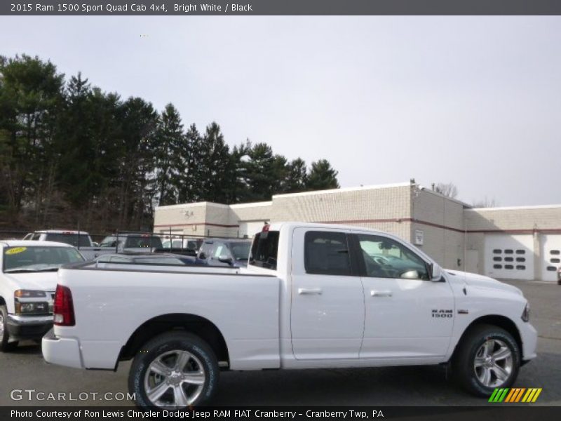 Bright White / Black 2015 Ram 1500 Sport Quad Cab 4x4
