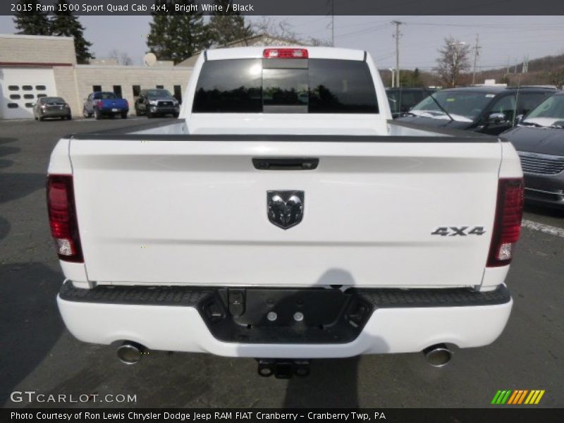 Bright White / Black 2015 Ram 1500 Sport Quad Cab 4x4