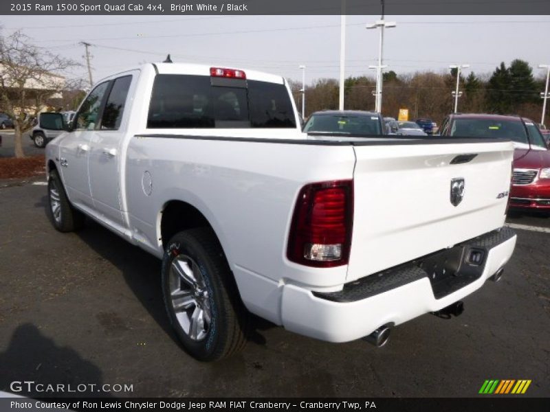 Bright White / Black 2015 Ram 1500 Sport Quad Cab 4x4