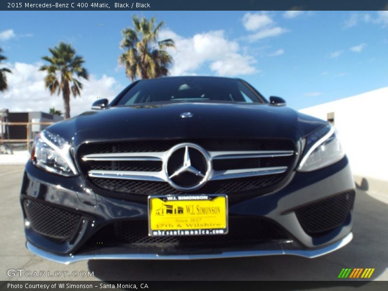 Black / Black 2015 Mercedes-Benz C 400 4Matic