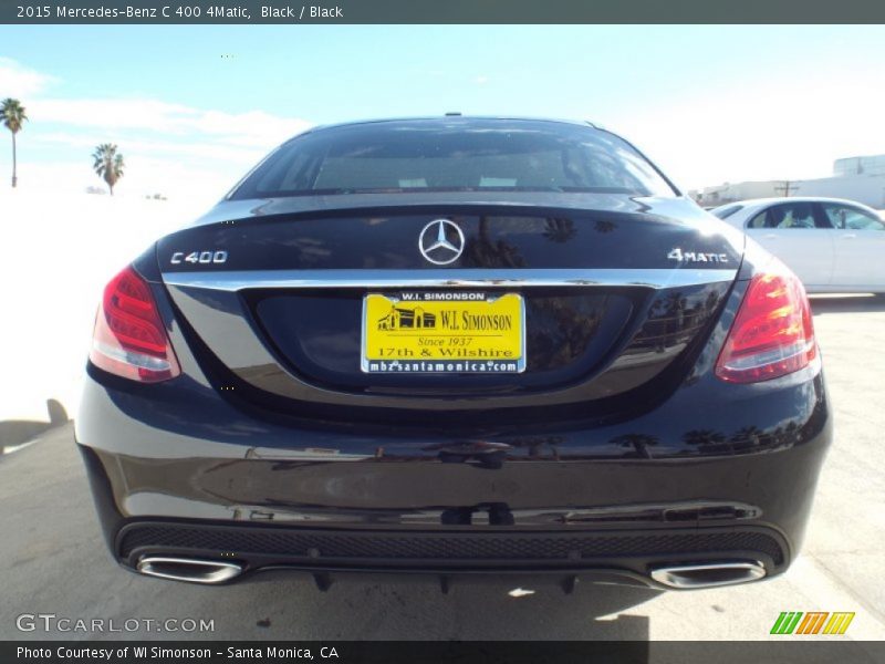 Black / Black 2015 Mercedes-Benz C 400 4Matic