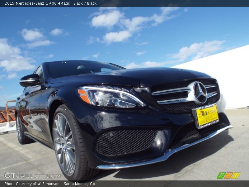 Black / Black 2015 Mercedes-Benz C 400 4Matic