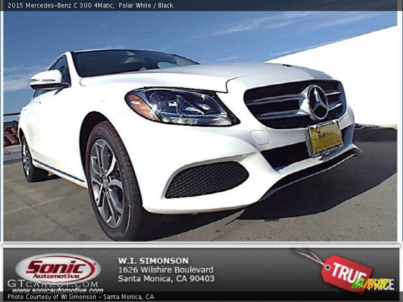 Polar White / Black 2015 Mercedes-Benz C 300 4Matic