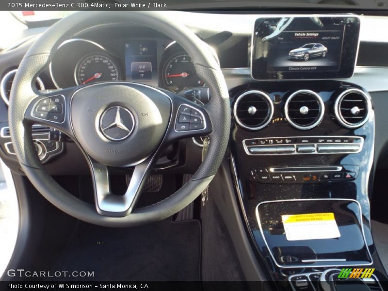 Polar White / Black 2015 Mercedes-Benz C 300 4Matic
