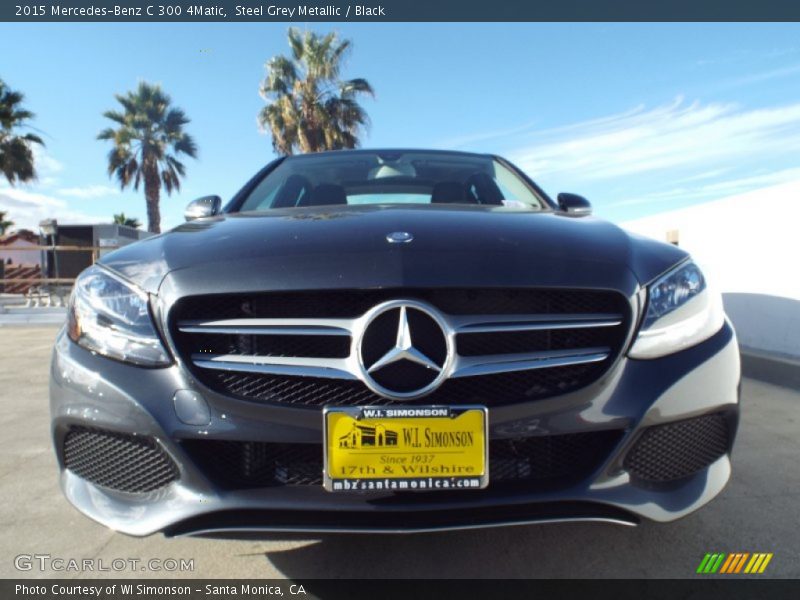 Steel Grey Metallic / Black 2015 Mercedes-Benz C 300 4Matic
