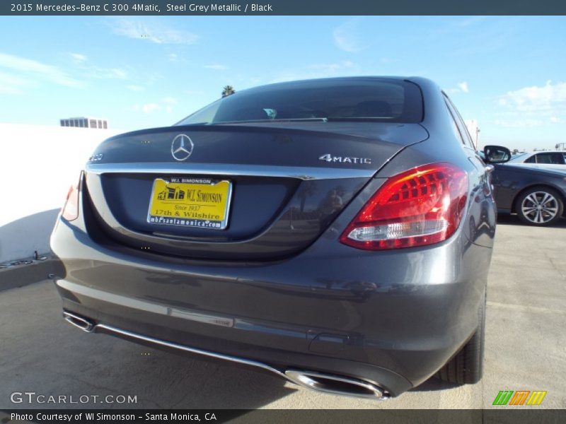 Steel Grey Metallic / Black 2015 Mercedes-Benz C 300 4Matic