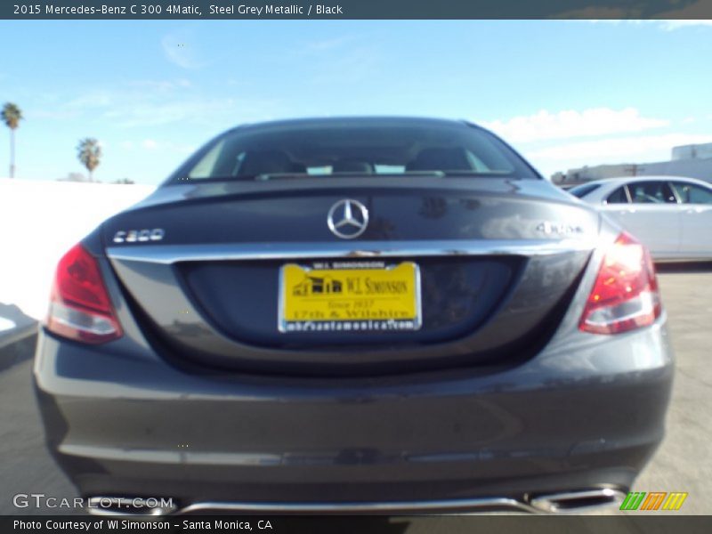 Steel Grey Metallic / Black 2015 Mercedes-Benz C 300 4Matic