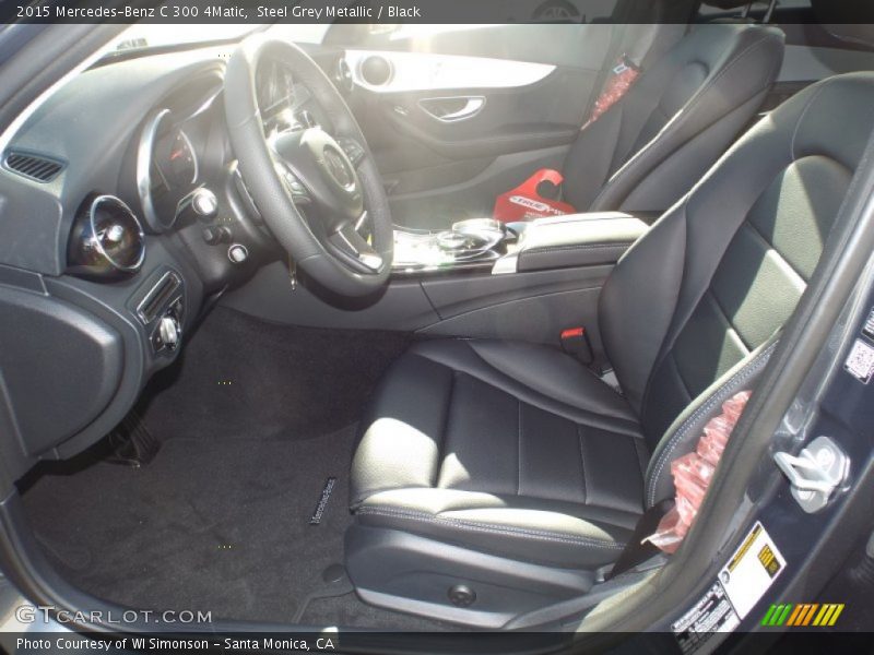 Steel Grey Metallic / Black 2015 Mercedes-Benz C 300 4Matic