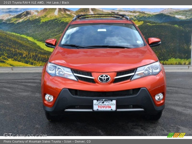 Hot Lava / Black 2015 Toyota RAV4 XLE AWD
