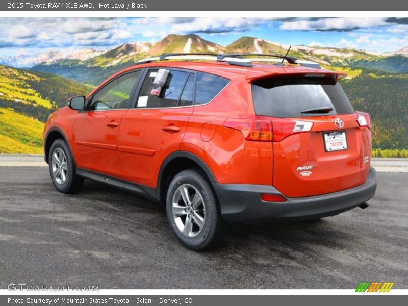 Hot Lava / Black 2015 Toyota RAV4 XLE AWD