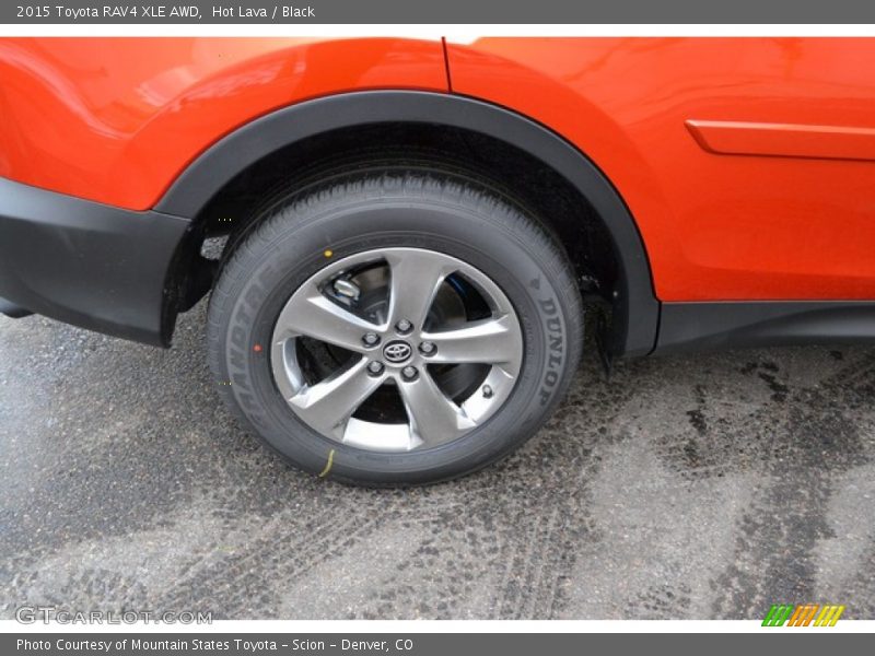 Hot Lava / Black 2015 Toyota RAV4 XLE AWD