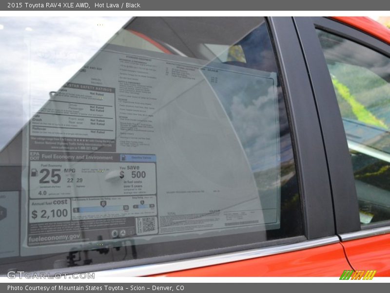 Hot Lava / Black 2015 Toyota RAV4 XLE AWD