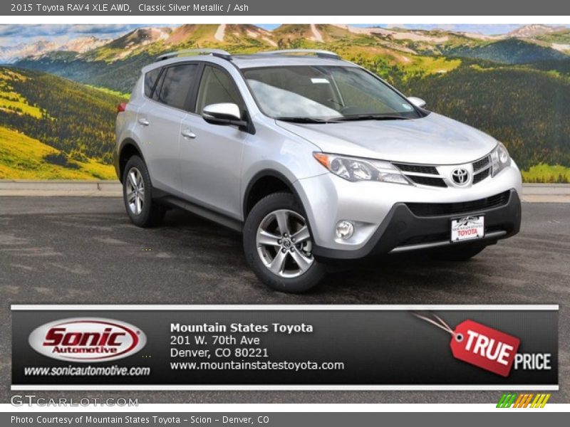 Classic Silver Metallic / Ash 2015 Toyota RAV4 XLE AWD