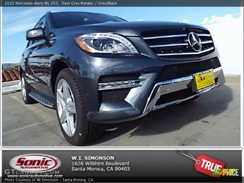Steel Grey Metallic / Grey/Black 2015 Mercedes-Benz ML 350