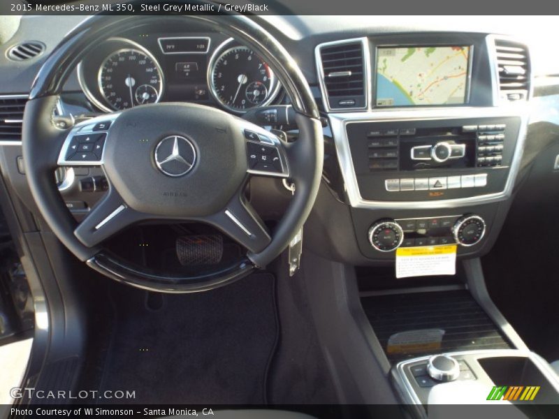 Steel Grey Metallic / Grey/Black 2015 Mercedes-Benz ML 350