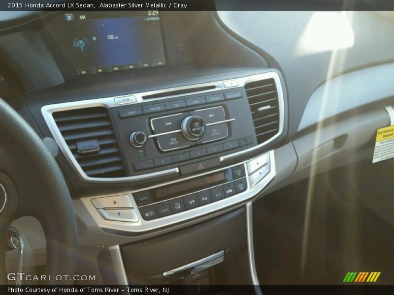 Alabaster Silver Metallic / Gray 2015 Honda Accord LX Sedan