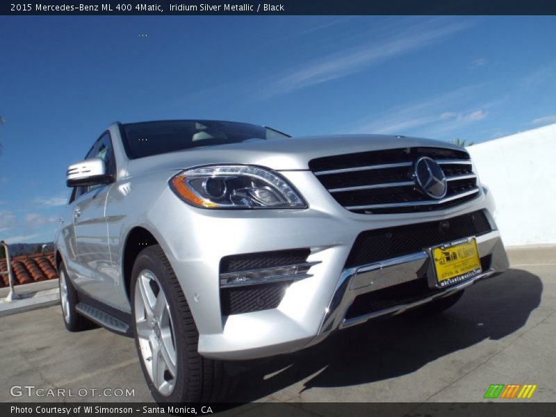Iridium Silver Metallic / Black 2015 Mercedes-Benz ML 400 4Matic