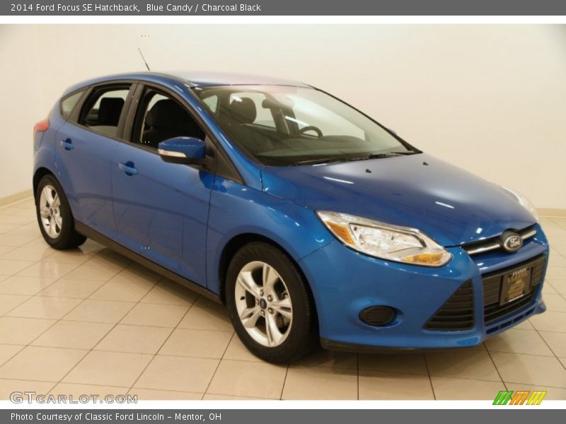 Blue Candy / Charcoal Black 2014 Ford Focus SE Hatchback
