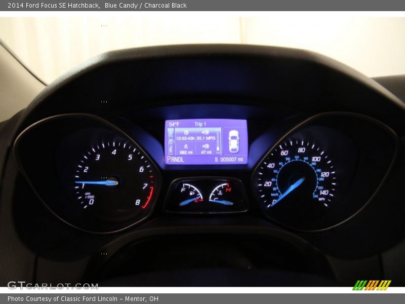 Blue Candy / Charcoal Black 2014 Ford Focus SE Hatchback