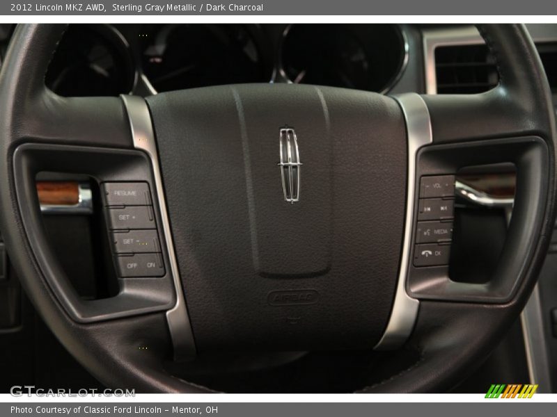 Sterling Gray Metallic / Dark Charcoal 2012 Lincoln MKZ AWD